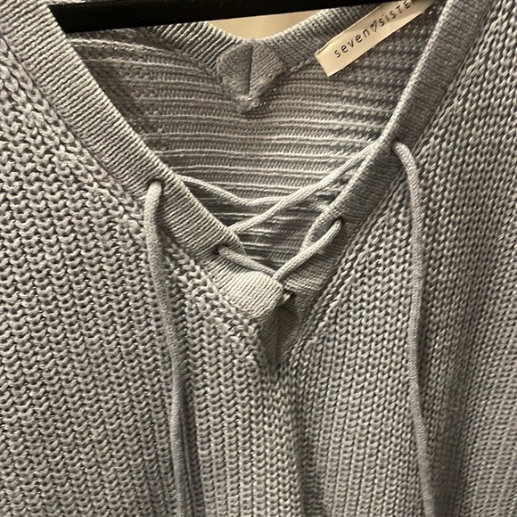 Sky Blue Knit Sweater - Picture 3 of 4